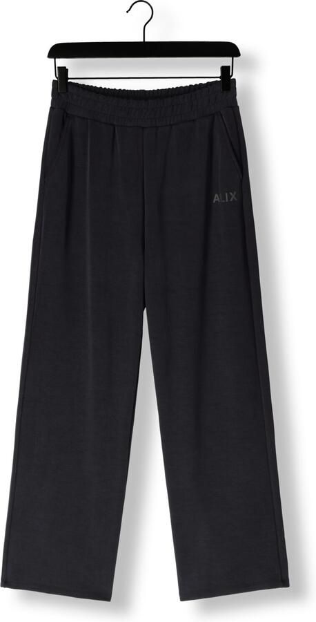 ALIX THE LABEL Dames Broeken Ladies Knitted Flowy Wide Leg Pants Zwart - Foto 3