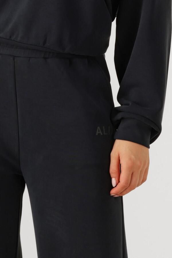 ALIX THE LABEL Dames Broeken Ladies Knitted Flowy Wide Leg Pants Zwart - Foto 2