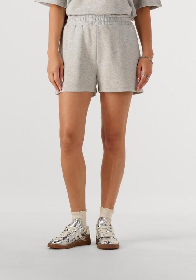 ALIX THE LABEL Dames Broeken Ladies Knitted Sweat Short Lichtgrijs - Foto 4