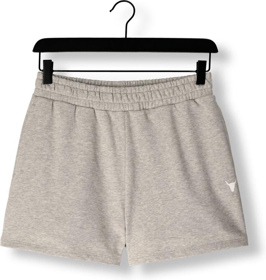 ALIX THE LABEL Dames Broeken Ladies Knitted Sweat Short Lichtgrijs