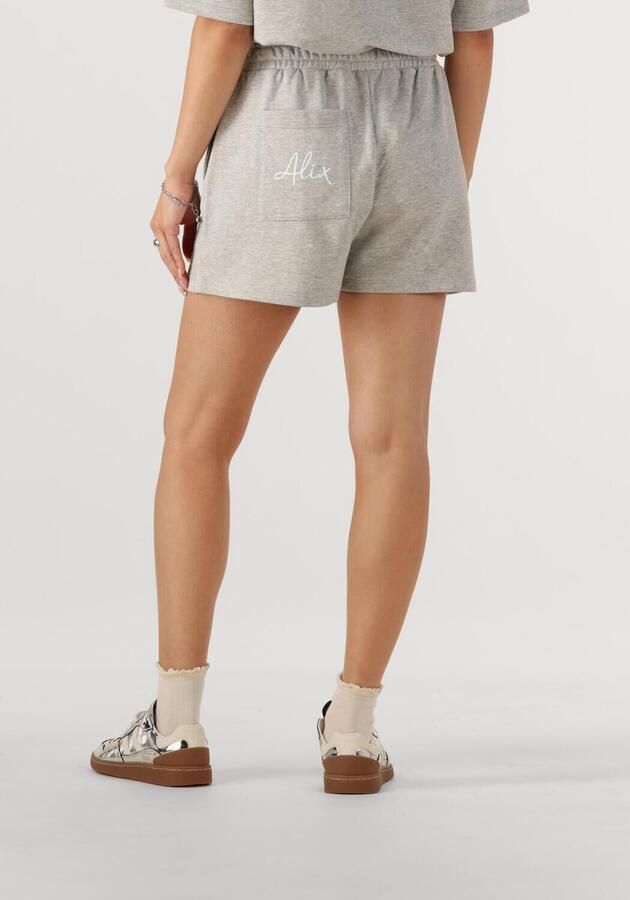 ALIX THE LABEL Dames Broeken Ladies Knitted Sweat Short Lichtgrijs - Foto 2