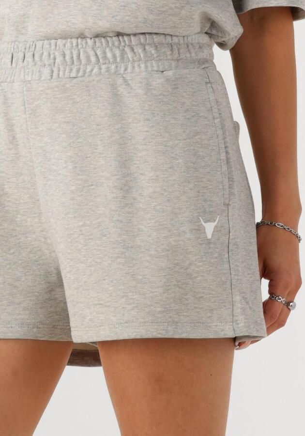 ALIX THE LABEL Dames Broeken Ladies Knitted Sweat Short Lichtgrijs - Foto 3