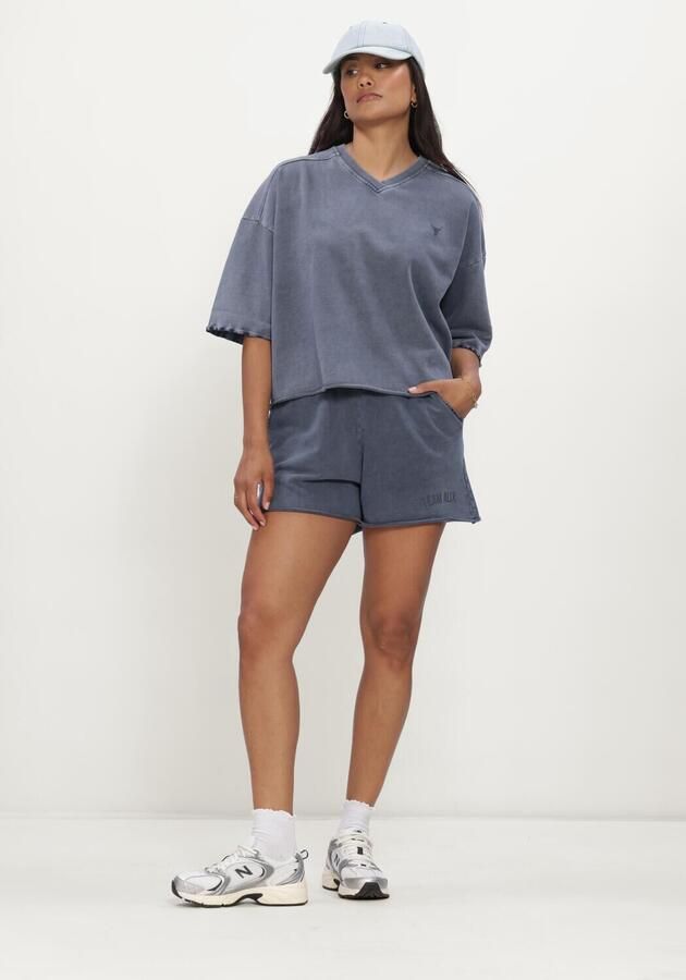 ALIX THE LABEL Dames Broeken Ladies Knitted Team Alix Sweat Shorts Antraciet - Foto 4