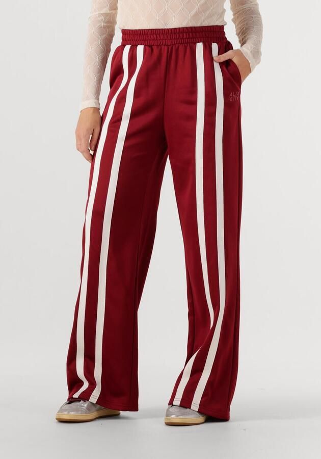 ALIX THE LABEL Dames Broeken Ladies Knitted Training Sweat Pants Bordeaux - Foto 4