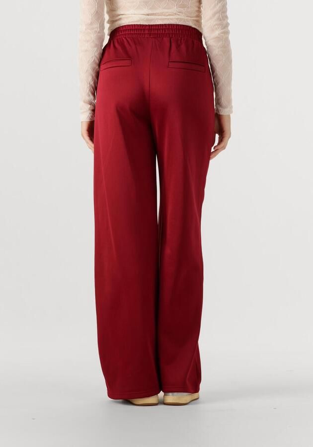 ALIX THE LABEL Dames Broeken Ladies Knitted Training Sweat Pants Bordeaux