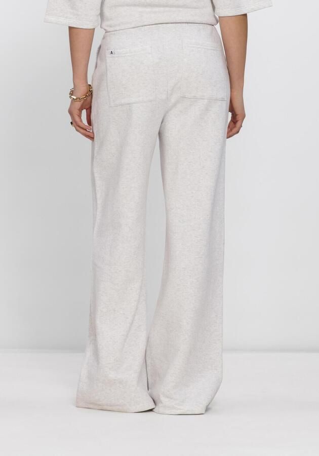 ALIX THE LABEL Dames Broeken Ladies Knitted Wide Leg Sweat Pants Lichtgrijs - Foto 2