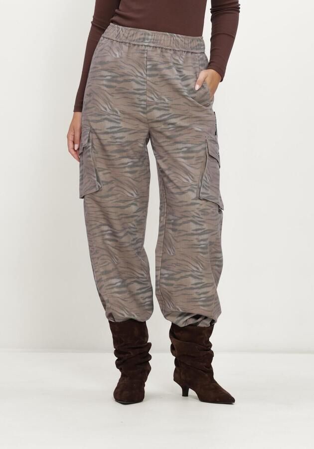 ALIX THE LABEL Dames Broeken Ladies Woven Cargo Pants Taupe