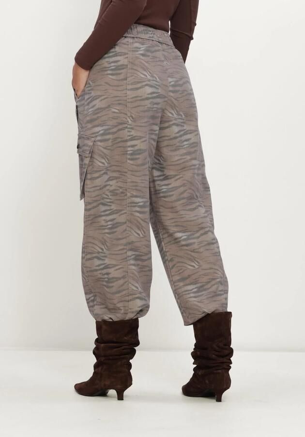 ALIX THE LABEL Dames Broeken Ladies Woven Cargo Pants Taupe - Foto 2