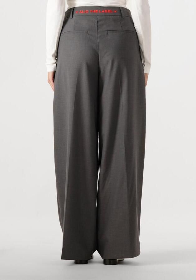 ALIX THE LABEL Dames Broeken Ladies Woven Celan Wide Leg Pants Zwart