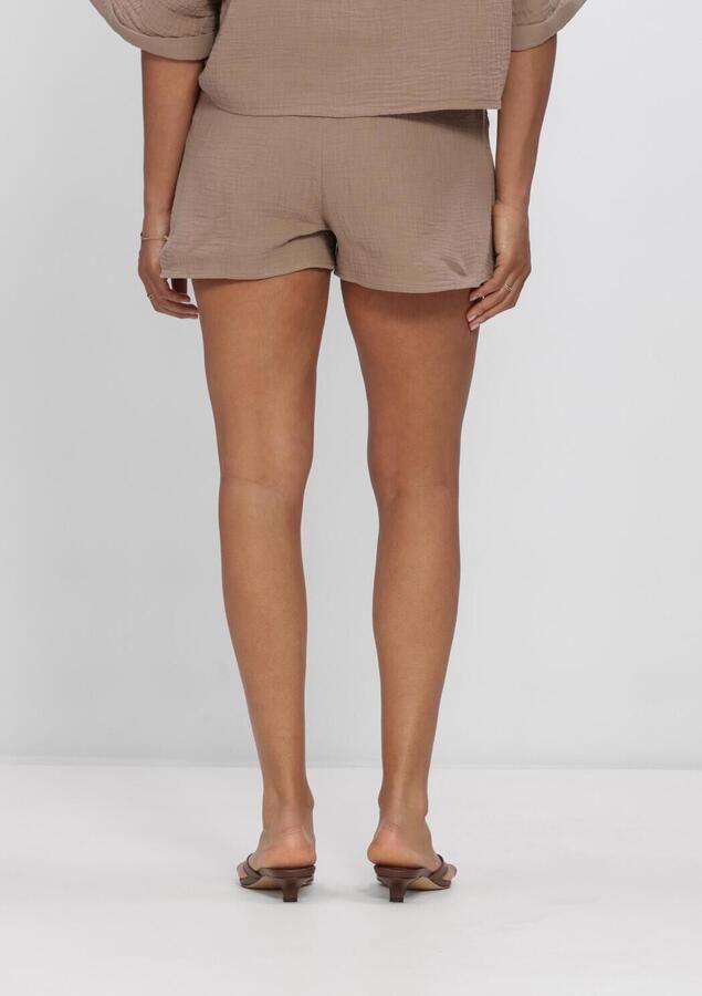 ALIX THE LABEL Dames Broeken Ladies Woven Crinkle Shorts Zand - Foto 2