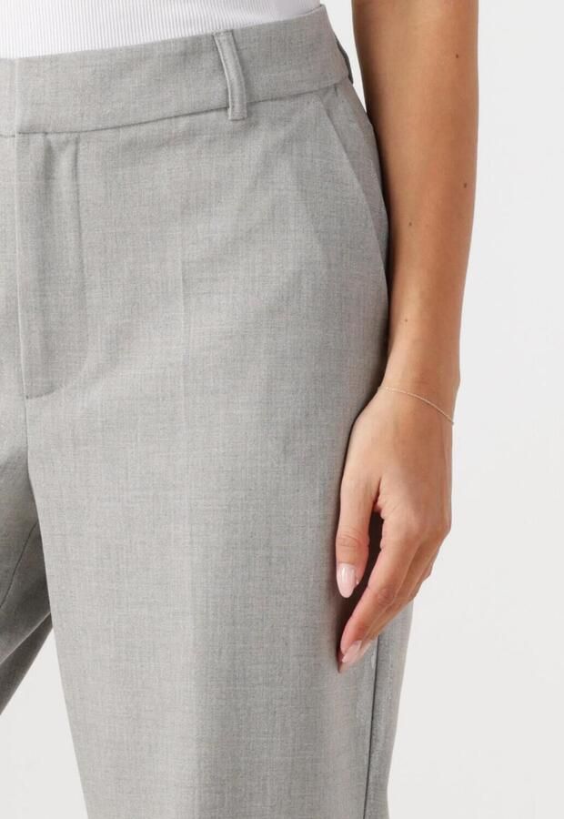 ALIX THE LABEL Dames Broeken Ladies Woven Foil Stripe Pants Lichtgrijs - Foto 2