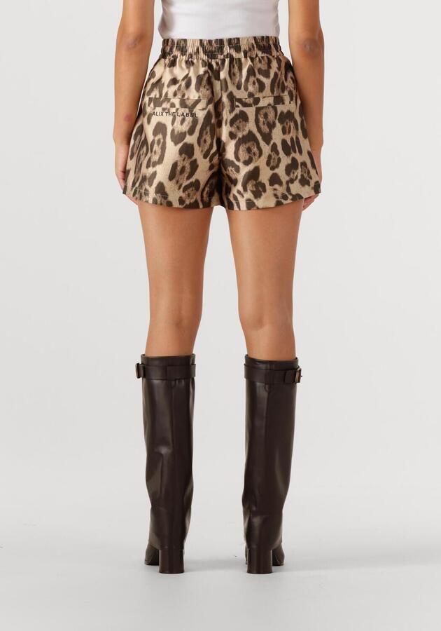ALIX THE LABEL Dames Broeken Ladies Woven Jaquar Shorts Bruin - Foto 2