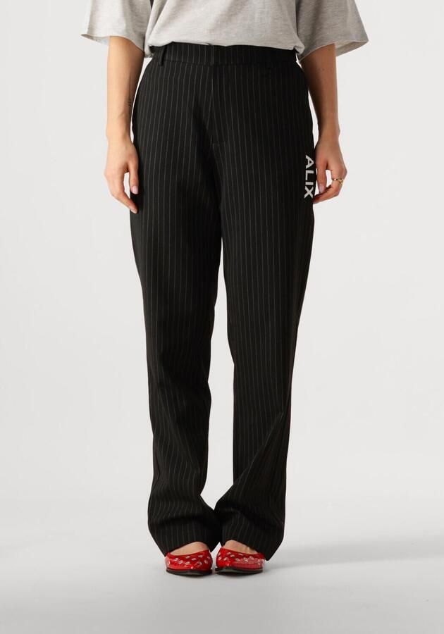 ALIX THE LABEL Dames Broeken Ladies Woven Relaxed Mixed Suit Pants Zwart - Foto 4
