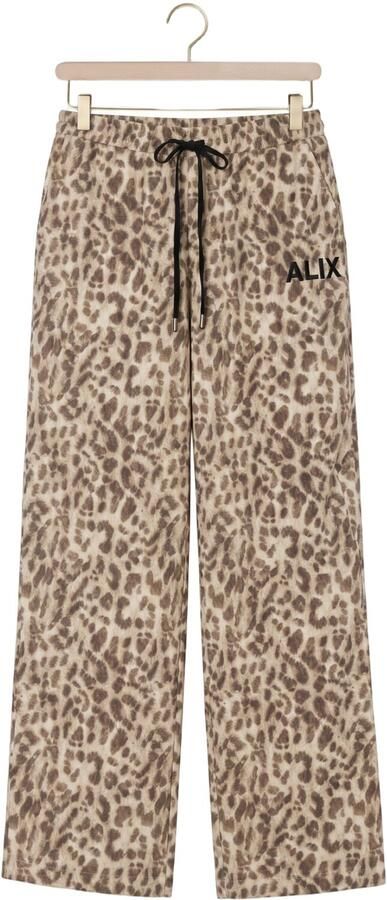 Alix the Label wide leg high waist casual broek met dierenprint bruin - Foto 4