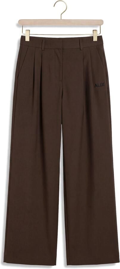 ALIX THE LABEL Dames Broeken Ladies Woven Wide Leg Pants Bruin - Foto 3
