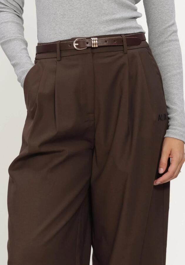 ALIX THE LABEL Dames Broeken Ladies Woven Wide Leg Pants Bruin - Foto 2