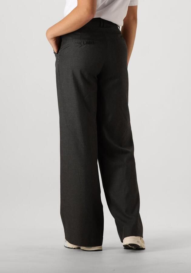 ALIX THE LABEL Dames Broeken Ladies Woven Wide Leg Pants Grijs