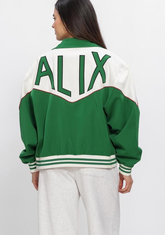 ALIX THE LABEL Dames Jassen Ladies Woven Colourblocking Bomber Groen - Foto 2