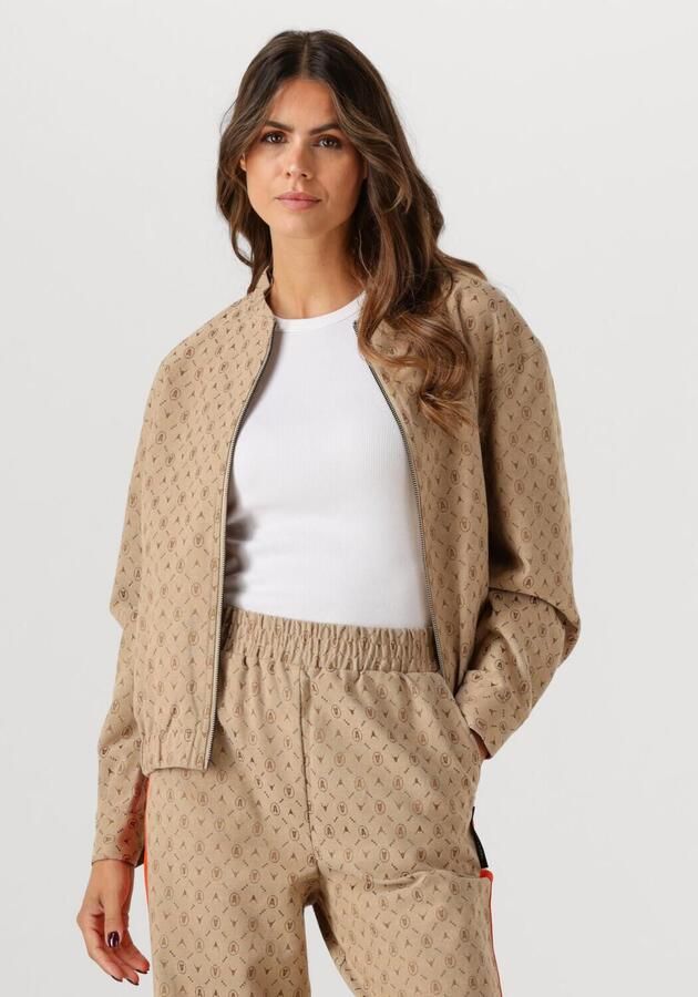 ALIX THE LABEL Dames Jassen Ladies Woven Logo Jacket Beige - Foto 4