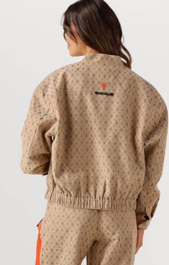 ALIX THE LABEL Dames Jassen Ladies Woven Logo Jacket Beige - Foto 3
