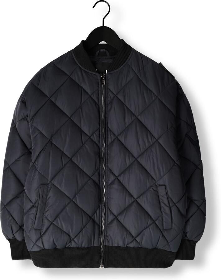 ALIX THE LABEL Dames Jassen Ladies Woven Quilted Bomber Donkerblauw