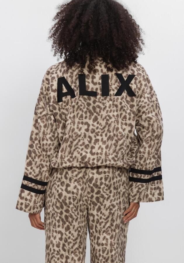 ALIX THE LABEL Dames Jassen Ladies Woven Sporty Animal Jacket Beige - Foto 3