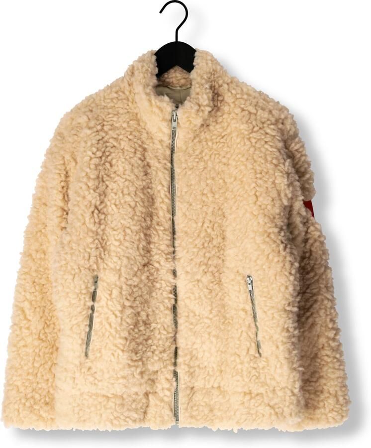 ALIX THE LABEL Dames Jassen Ladies Woven Teddy Coat Beige