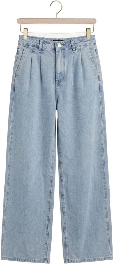 Alix the Label denim wide leg regular waist broek light blue denim - Foto 4