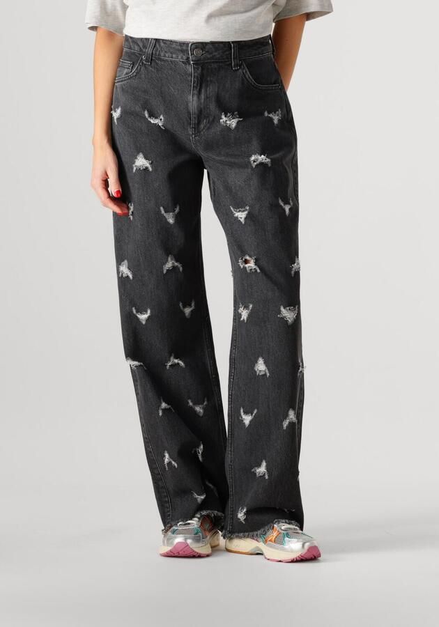 ALIX THE LABEL Dames Jeans Ladies Woven Destroyed Denim Pants Grijs - Foto 3