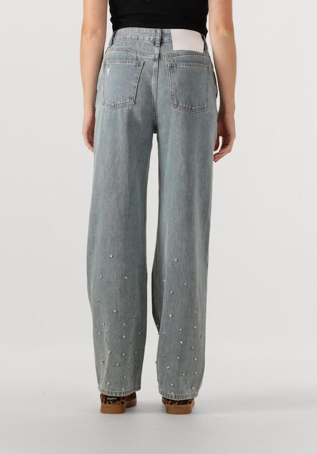 ALIX THE LABEL Dames Jeans Ladies Woven Embellished Denim Pants Blauw