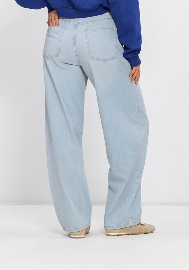 ALIX THE LABEL Dames Jeans Ladies Woven Flowy Denim Pants Lichtblauw - Foto 2