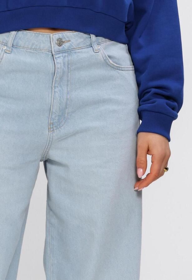 ALIX THE LABEL Dames Jeans Ladies Woven Flowy Denim Pants Lichtblauw - Foto 3