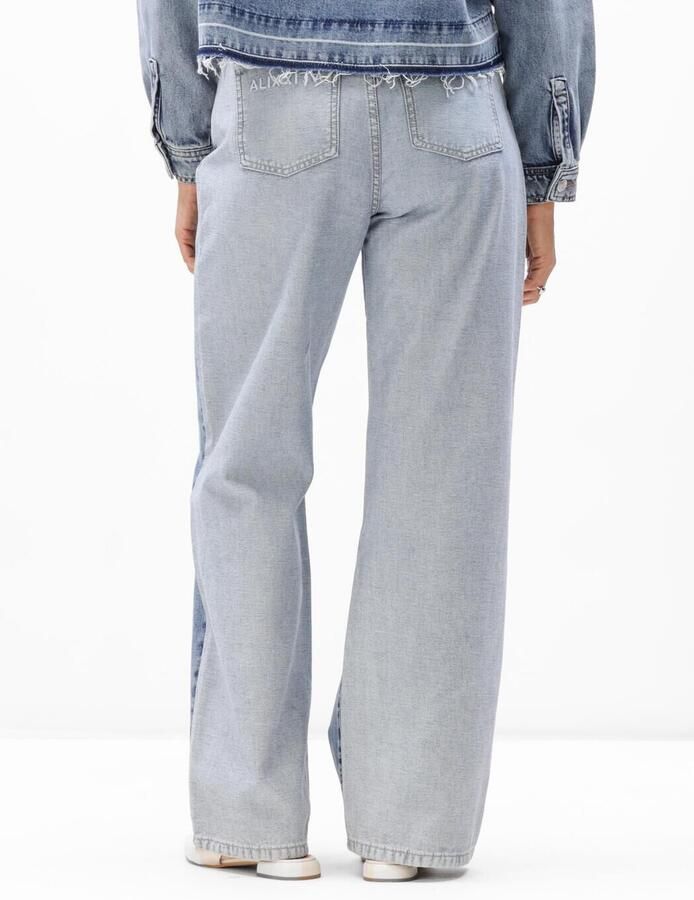 ALIX THE LABEL Dames Jeans Ladies Woven Mix Denim Pants Blauw - Foto 2