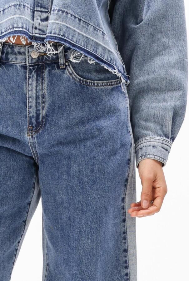ALIX THE LABEL Dames Jeans Ladies Woven Mix Denim Pants Blauw - Foto 3