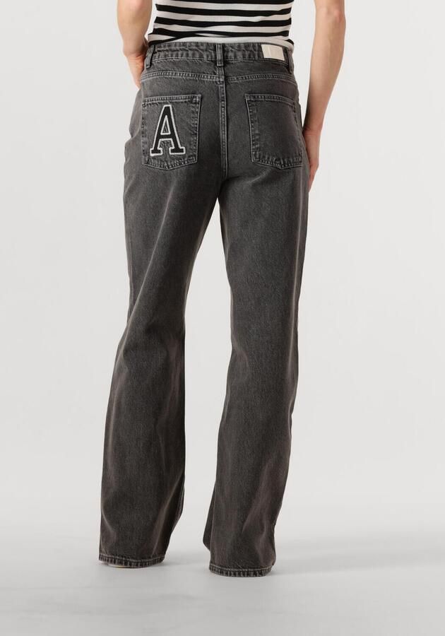 ALIX THE LABEL Dames Jeans Ladies Woven Relaxed Denim Pants Grijs