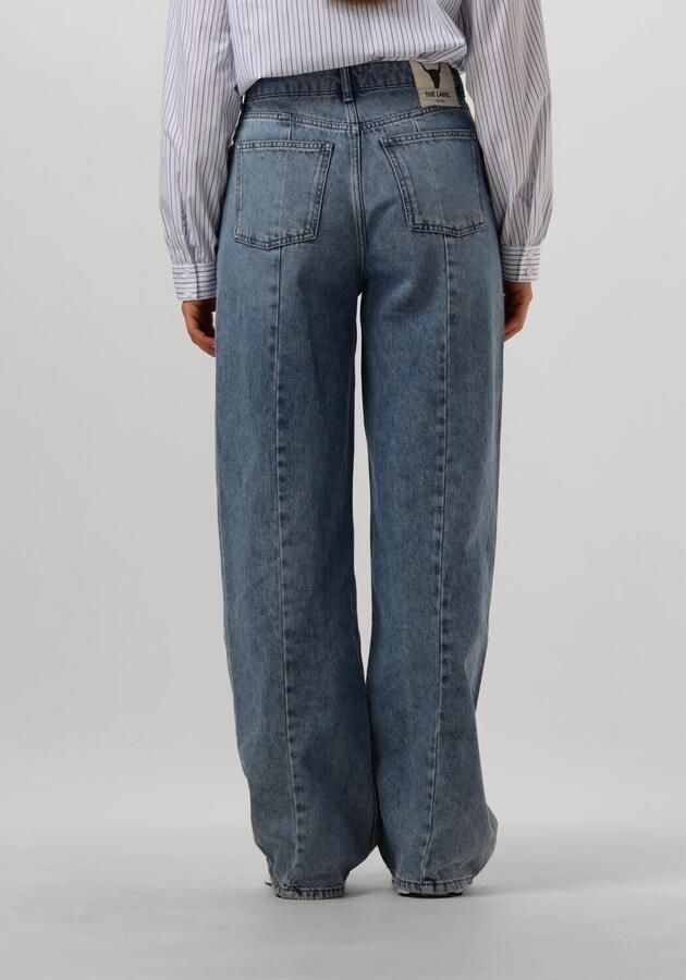 ALIX THE LABEL Dames Jeans Ladies Woven Soft Denim Wide Leg Pants Blauw