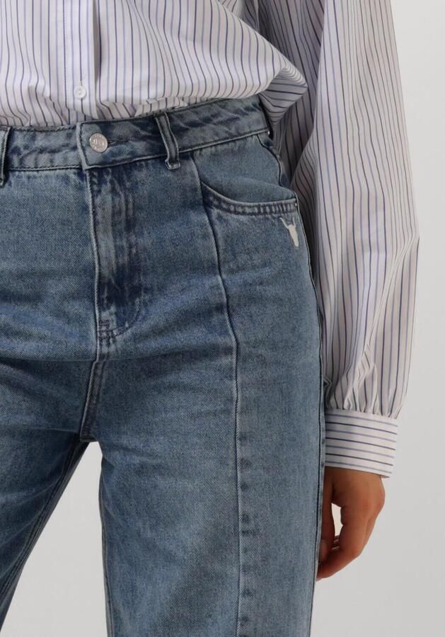 ALIX THE LABEL Dames Jeans Ladies Woven Soft Denim Wide Leg Pants Blauw - Foto 2