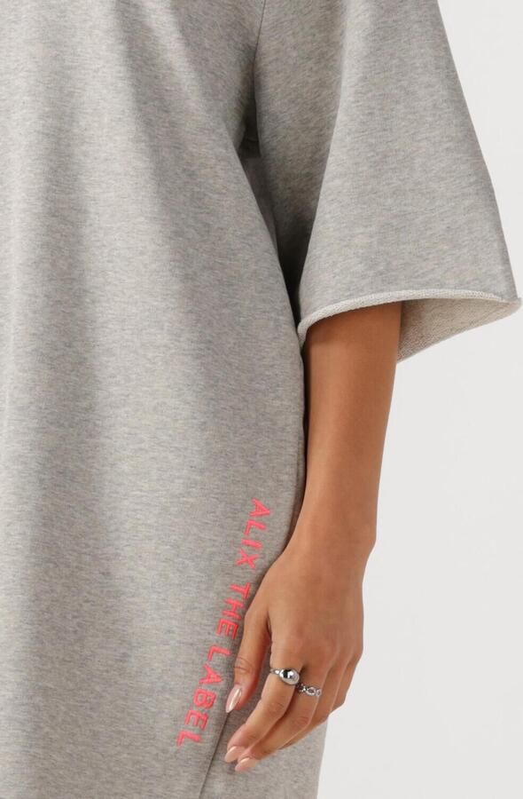 ALIX THE LABEL Dames Jurken Knitted Sweat Dress Grijs - Foto 2