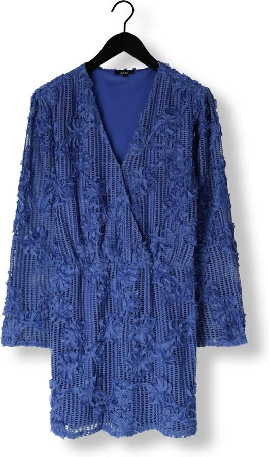 ALIX THE LABEL Dames Jurken Knitted Tape Lace Dress Blauw - Foto 3