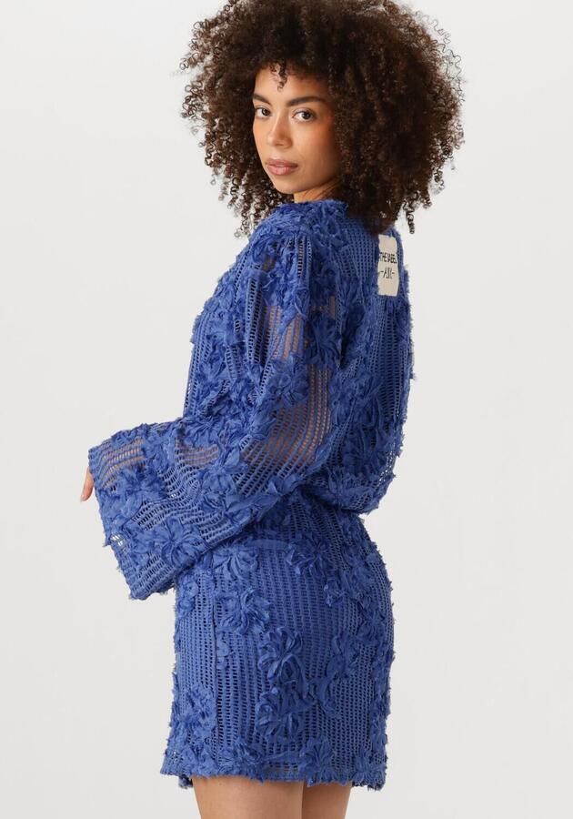 ALIX THE LABEL Dames Jurken Knitted Tape Lace Dress Blauw - Foto 2