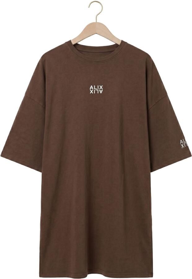 ALIX THE LABEL Dames Jurken Ladies Knitted Alix T-shirt Dress Bruin - Foto 4