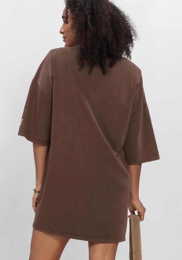 ALIX THE LABEL Dames Jurken Ladies Knitted Alix T-shirt Dress Bruin - Foto 3