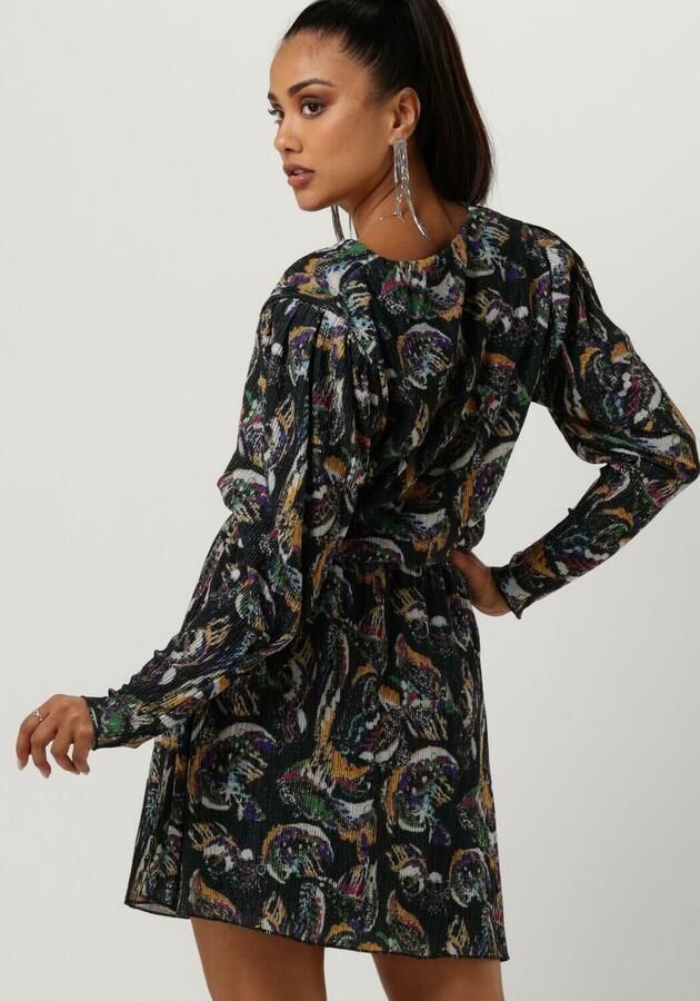 ALIX THE LABEL Dames Jurken Ladies Knitted Paisley Lurex Dress Zwart