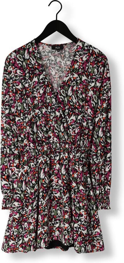 ALIX THE LABEL Dames Jurken Ladies Woven Blurry Flower Wrap Dress Multi - Foto 3