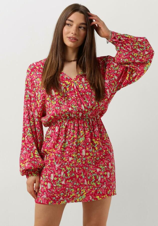 ALIX THE LABEL Dames Jurken Ladies Woven Floral Wrap Dress Roze - Foto 4