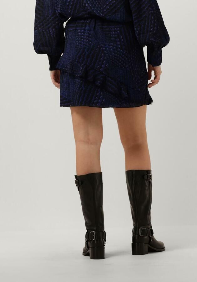 ALIX THE LABEL Dames Rokken Graphic Raffle Skirt Donkerblauw - Foto 2