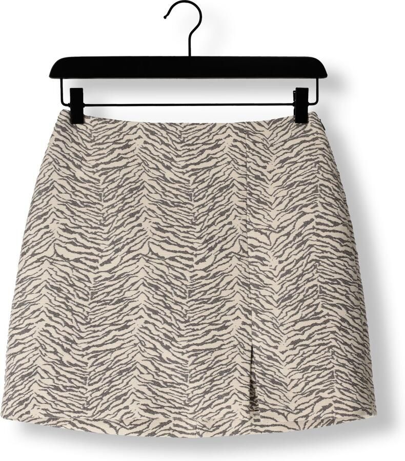 ALIX THE LABEL Dames Rokken Ladies Woven Tiger Jacquard Skirt Grijs