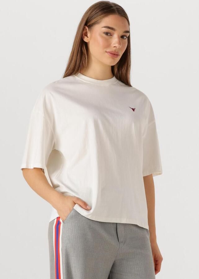 ALIX THE LABEL Dames Tops & T-shirts Back Logo T-shirt Gebroken Wit - Foto 4