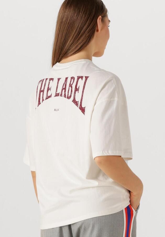 ALIX THE LABEL Dames Tops & T-shirts Back Logo T-shirt Gebroken Wit - Foto 2