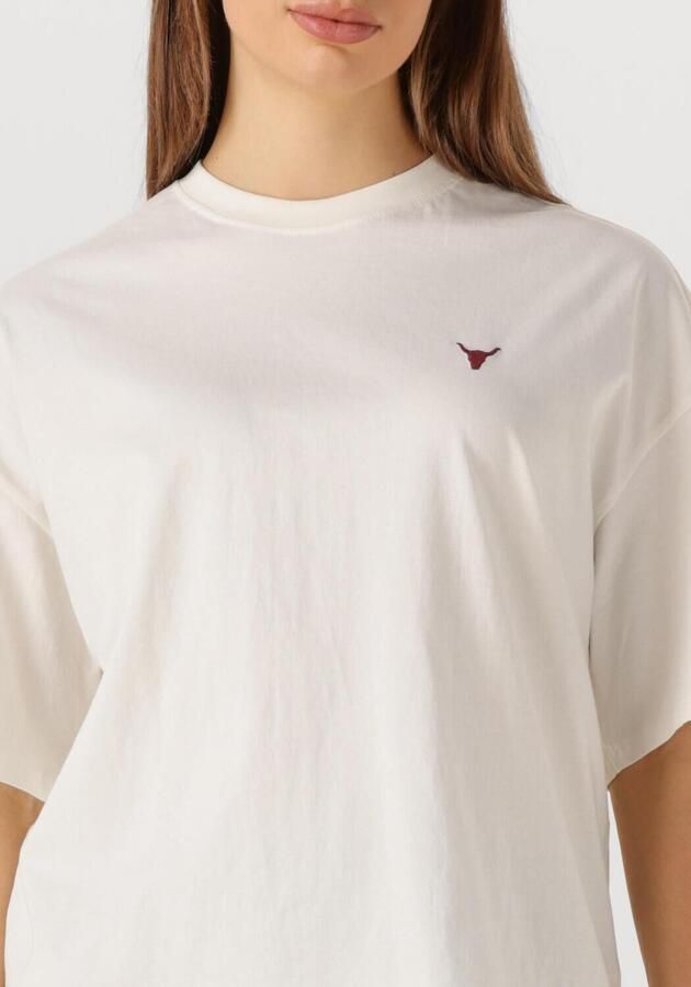 ALIX THE LABEL Dames Tops & T-shirts Back Logo T-shirt Gebroken Wit - Foto 3